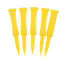 5 Pieces Plastic Castle Golf Tee 70mm Yellow - Golfer Training Tool