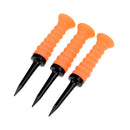 3 Pieces Durable Plastic & Rubber Elastic Golf Tees 83mm Low Resistance