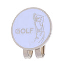 Classic Golfer Pattern Magnetic Hat Clip Golf Ball Markers Clip On Golf Cap Visors