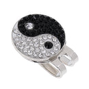 Sturdy Yin Yang Magnetic Hat Clip Golf Ball Marker Clip On Golf Cap Visors