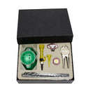 Portable Golf Gift Set Golf Ball Liner, Golf Tees, Golf Divot Repair Tool, Golf Hat Clip and Ball Marker, Marker Pen - Great for Beginner or Veteran