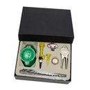 Portable Golf Gift Set Golf Ball Liner, Golf Tees, Golf Divot Repair Tool, Golf Hat Clip and Ball Marker, Marker Pen - Great for Beginner or Veteran