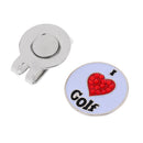 1 Piece Alloy Golf Ball Marker Hat Clip Durable Golf Gift White