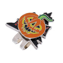 Funny Halloween Pumpkin Magnetic Hat Clip Golf Ball Marker Fit for Golf Cap Visor