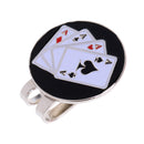 1 Piece Golf Hat Clip Ball Marker Cap Clip Stylish Golf Gift Durable Card Pattern