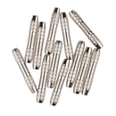 12 Pieces 17 Grams Premium Dart Replacement Barrels Shafts Grip Silver