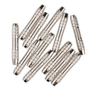 12 Pieces 17 Grams Premium Dart Replacement Barrels Shafts Grip Silver