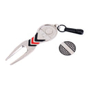 Portable Lightweight Alloy Golf Divot Repair Tool And Magnetic Ball Marker