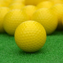 Elastic Synthetic Rubber Golf Ball Training Practice Ball Yellow 42.6mm