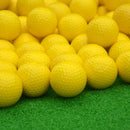 Elastic Synthetic Rubber Golf Ball Training Practice Ball Yellow 42.6mm