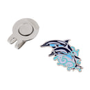Cute Dolphin Pattern Magnetic Hat Clip Golf Ball Marker Fit for Golf Cap Visor Golfer Gift