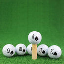 6 Pieces/Pack High-grade Poker Golf Balls Golf Accessories Gift for Golfer