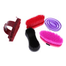 Set of 10 Pieces Horse Grooming Kit with Carry Bag
