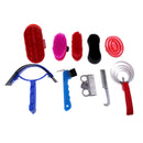 Set of 10 Pieces Horse Grooming Kit with Carry Bag