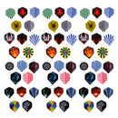 60 Pieces (3 Sets) Standard Dart Flights Professional Durable PET Plastic Darts Flights