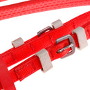 Horse Size Adjustable PVC Horse Halter Bridle Combo With Horse Rein Red