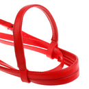 Horse Size Adjustable PVC Horse Halter Bridle Combo With Horse Rein Red