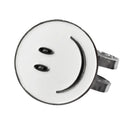 White Smile Face Golf Ball Marker With Magnetic Hat Clip Golf Accessories