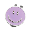 Sturdy Smile Face Magnetic Golf Ball Marker Clip On Golf Cap Visor Gift Purple