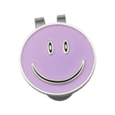 Sturdy Smile Face Magnetic Golf Ball Marker Clip On Golf Cap Visor Gift Purple