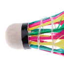 Pack of 3 Nylon Badminton Shuttlecocks Balls for Club Practice Entertainment - Colorful