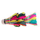 Pack of 3 Nylon Badminton Shuttlecocks Balls for Club Practice Entertainment - Colorful