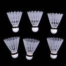 6 Pieces Nylon Badminton Shuttlecocks Balls Sport Training Game White