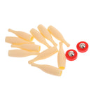 Kids Desktop Mini Bowling Game Set Include 10 Mini Bowling Pins and 2 Strike Balls