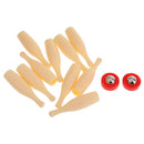 Kids Desktop Mini Bowling Game Set Include 10 Mini Bowling Pins and 2 Strike Balls