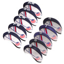Soft 10Pcs Black Nylon Golf Club Cover Iron Head Covers 4-AW Set for Travel, Callaway, Taylormade, Mizuno, Etc