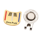 Fashion Golf Cap Golf Hat Clip w/ Magnetic Ball Marker, Khaki Color