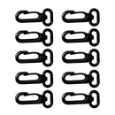 10 Pieces Plastic Swivel Snap Hook Clip for Scuba Diving Dive 12mm Webbing Lanyard
