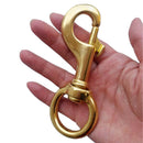 Strong Solid Brass Swivel Eye Single End Bolt Snap Hook Clip for Scuba Diving