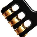 Windsurf Rigging Pulley Hook Aluminum Alloy 3 Wheels Trim Single Plate Pulley - Black