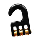 Windsurf Rigging Pulley Hook Aluminum Alloy 3 Wheels Trim Single Plate Pulley - Black