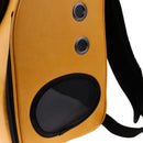 Astronaut Dog Cat Backpack Carrier Transparent Breathable Small Pet Shoulders Bag for Travel Hiking Camping ( Yellow )
