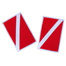 2 Pieces Diver Down Flag Patch Patches Backpack Badge Scuba Diving Dive Sew On Embroidered