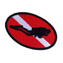 Ellipse Diver Down Flag Patch Patches Backpack Badge Scuba Diving Dive Iron On Embroidered