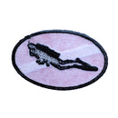 Ellipse Diver Down Flag Patch Patches Backpack Badge Scuba Diving Dive Iron On Embroidered