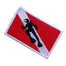 Scuba Dive Diver Flag Patch Backpack Iron On Emblem Souvenir with Detailed Embroidery