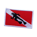 Scuba Dive Diver Flag Patch Backpack Iron On Emblem Souvenir with Detailed Embroidery