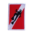 Scuba Dive Diver Flag Patch Backpack Iron On Emblem Souvenir with Detailed Embroidery