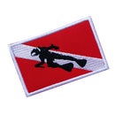 Scuba Dive Diver Flag Patch Backpack Iron On Emblem Souvenir with Detailed Embroidery