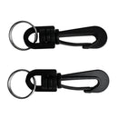 2 Pieces Black Plastic Swivel Clips Spring Snap Hook Split Rings Buckle For Scuba Diving & Snorkeling Gear