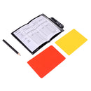 Football Referees Wallet Notebook with Red Yellow Card Pencil & Score Sheet Soccer Score Set