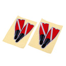 2 Pieces Self-Adhesive Reflective Scuba Diving Diver Dive Fins Sticker Flippers Decal for Swimming Car Truck Bumper 14 x 11 cm/5.5 x 4.3 inch