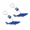 Pack 2 Shark EVA Floating Keychain Keyring Kayak Swim Sailing Beach Seaside Water Sports Key Ring Float - Portable & Lightweight