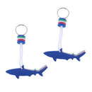 Pack 2 Shark EVA Floating Keychain Keyring Kayak Swim Sailing Beach Seaside Water Sports Key Ring Float - Portable & Lightweight