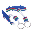Pack 2 Shark EVA Floating Keychain Keyring Kayak Swim Sailing Beach Seaside Water Sports Key Ring Float - Portable & Lightweight