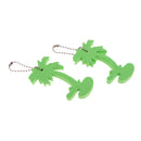 2 Pieces Green EVA Foam Floating Keychain Keyring Yachting Kayaking Boating Beach Swimming Surfing Key Float Buoy